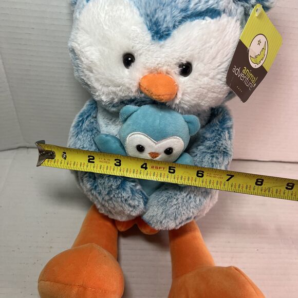 Animal Adventure Plush Blue Owl Holding Baby Owl 12" Sitting Stuffed Animal NWT‎ - Picture 11 of 11